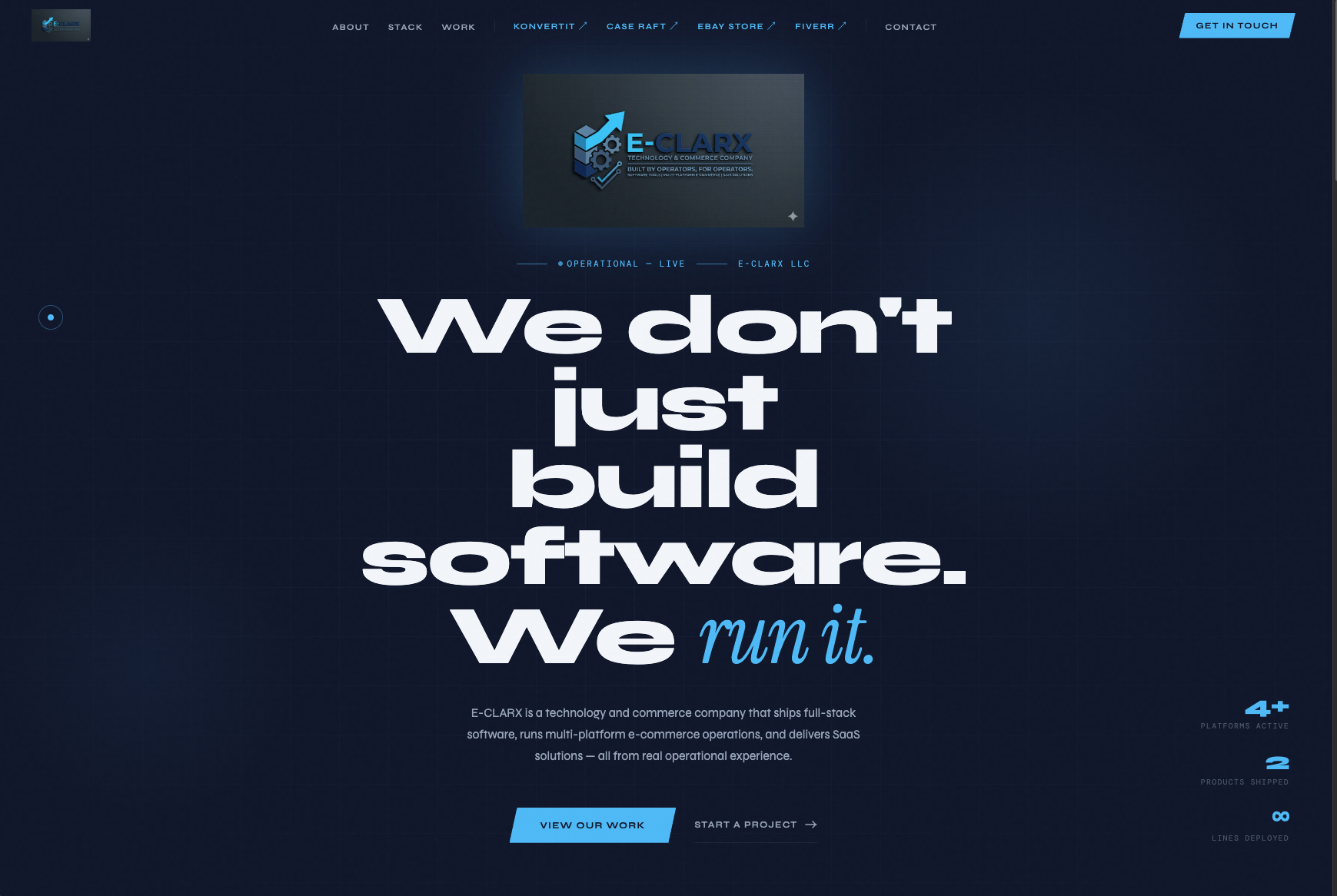 E-Clarx website preview